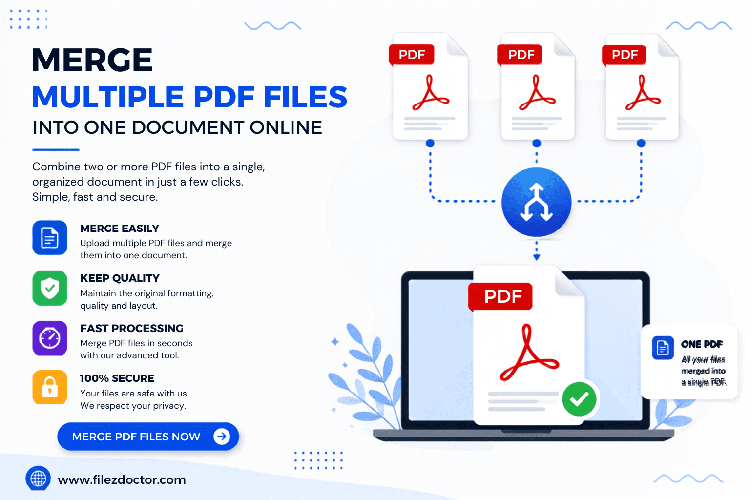 How to Merge Multiple PDF Files into One Document Online